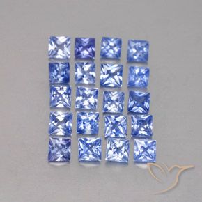 2,14 ct natürliche blauer Saphir-Edelsteine, Quadrat, VVS-VS