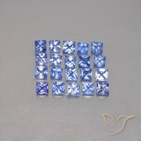 2,13 ct natürliche blauer Saphir-Edelsteine, Quadrat, VVS-VS