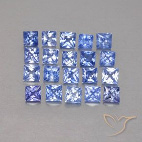 2,13 ct natürliche blauer Saphir-Edelsteine, Quadrat, VVS-VS