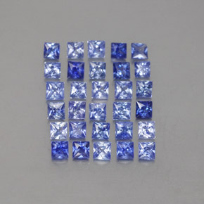  ct natürliche blauer Saphir-Edelsteine, Quadrat, VVS-VS