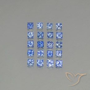 1,97 ct natürliche blauer Saphir-Edelsteine, Quadrat, VVS-VS