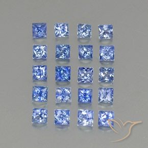 1,97 ct natürliche blauer Saphir-Edelsteine, Quadrat, VVS-VS