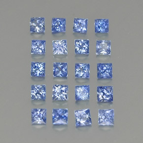 2,04 ct natürliche blauer Saphir-Edelsteine, Quadrat, VVS-VS