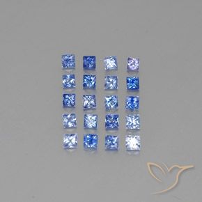 1,81 ct natürliche blauer Saphir-Edelsteine, Quadrat, VVS-VS