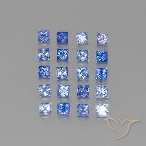 1,81 ct natürliche blauer Saphir-Edelsteine, Quadrat, VVS-VS