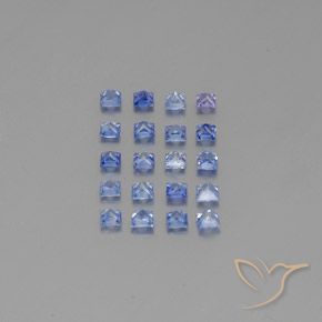1,81 ct natürliche blauer Saphir-Edelsteine, Quadrat, VVS-VS