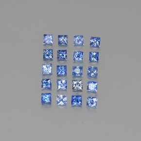 1,51 ct natürliche blauer Saphir-Edelsteine, Quadrat, VVS-VS