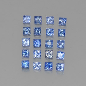 1,51 ct natürliche blauer Saphir-Edelsteine, Quadrat, VVS-VS