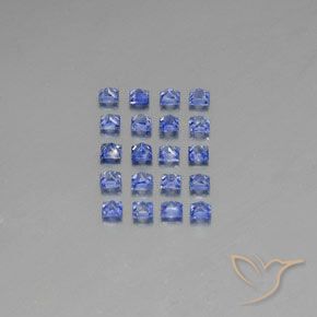 1,80 ct natürliche blauer Saphir-Edelsteine, Quadrat, VVS-VS