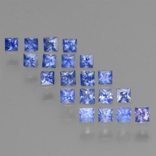 1,21 ct natürliche blauer Saphir-Edelsteine, Quadrat, VVS-VS