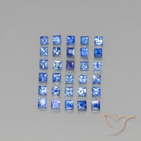 1,83 ct natürliche blauer Saphir-Edelsteine, Quadrat, VVS-VS
