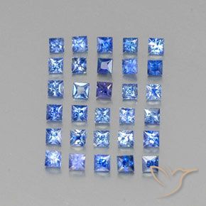 1,83 ct natürliche blauer Saphir-Edelsteine, Quadrat, VVS-VS