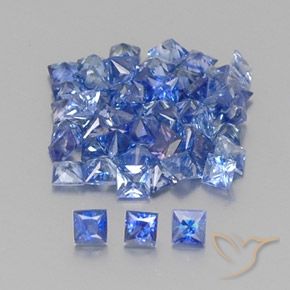 2,86 ct natürliche blauer Saphir-Edelsteine, Quadrat, VVS-VS