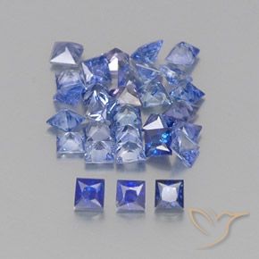 2,37 ct natürliche blauer Saphir-Edelsteine, Quadrat, VVS-VS