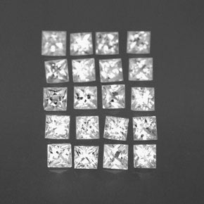 1,56 ct natürliche weißer Saphir-Edelsteine, Quadrat, VVS-VS