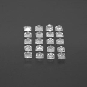 1,56 ct natürliche weißer Saphir-Edelsteine, Quadrat, VVS-VS