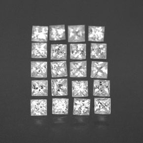  ct natürliche weißer Saphir-Edelsteine, Quadrat, VVS-VS
