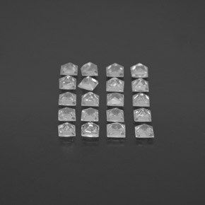  ct natürliche weißer Saphir-Edelsteine, Quadrat, VVS-VS