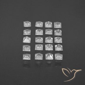1.46 ct natürliche Weiß Saphir-Edelsteine, Quadrat, VVS-VS