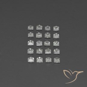 1,66 ct natürliche weißer Saphir-Edelsteine, Quadrat, VVS-VS