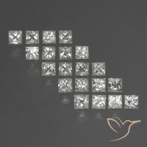 1.70 ct natürliche Warmweiß Saphir-Edelsteine, Quadrat, VVS-VS