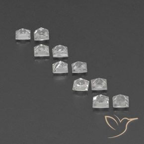 1.39 ct natürliche Weiß Saphir-Edelsteine, Quadrat, VVS-VS