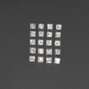 1,60 ct natürliche weißer Saphir-Edelsteine, Quadrat, VVS-VS