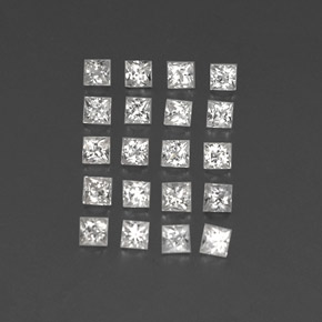 1,60 ct natürliche weißer Saphir-Edelsteine, Quadrat, VVS-VS