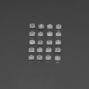 1,60 ct natürliche weißer Saphir-Edelsteine, Quadrat, VVS-VS