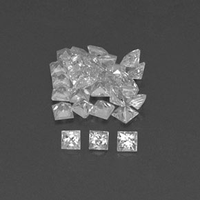  ct natürliche weißer Saphir-Edelsteine, Quadrat, VVS-VS