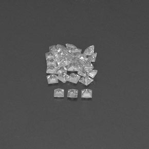  ct natürliche weißer Saphir-Edelsteine, Quadrat, VVS-VS