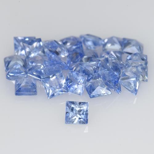 1,38 ct natürliche blauer Saphir-Edelsteine, Quadrat, VVS-VS