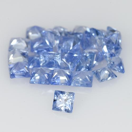 1,38 ct natürliche blauer Saphir-Edelsteine, Quadrat, VVS-VS