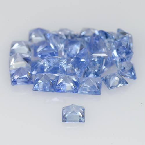 1,38 ct natürliche blauer Saphir-Edelsteine, Quadrat, VVS-VS