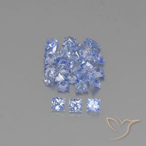 2.25ctw Natürlicher hellblau Saphir, Quadrat, VVS-VS