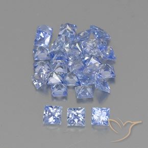 2.25 ct natürliche hellblau Saphir-Edelsteine, Quadrat, VVS-VS