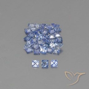 2.90ctw Natürlicher Pastellblau Saphir, Quadrat, VVS-VS