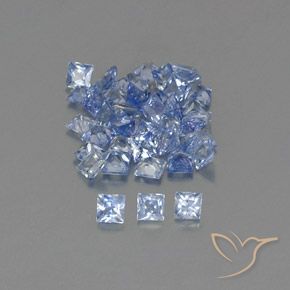 2.70 ct natürliche Pastellblau Saphir-Edelsteine, Quadrat, VVS-VS