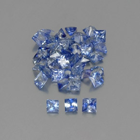 2,74 ct natürliche blauer Saphir-Edelsteine, Quadrat, VVS-VS