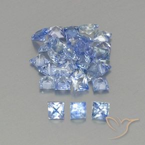2.05 ct natürliche Pastellblau Saphir-Edelsteine, Quadrat, VVS-VS
