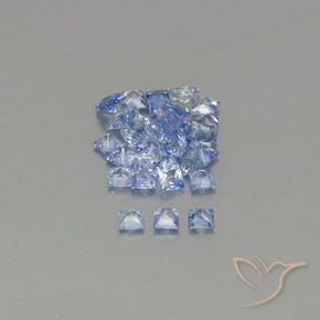 2.05 ct natürliche Pastellblau Saphir-Edelsteine, Quadrat, VVS-VS