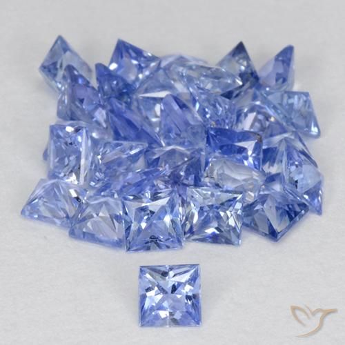 2.47ctw Natürlicher Pastellblau Saphir, Quadrat, VVS-VS
