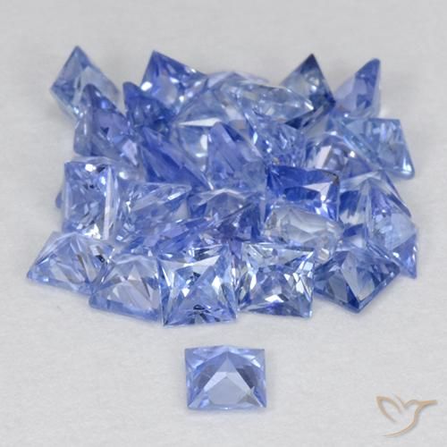 2.47 ct natürliche Pastellblau Saphir-Edelsteine, Quadrat, VVS-VS
