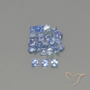 1.88ctw Natürlicher Pastellblau Saphir, Quadrat, VVS-VS