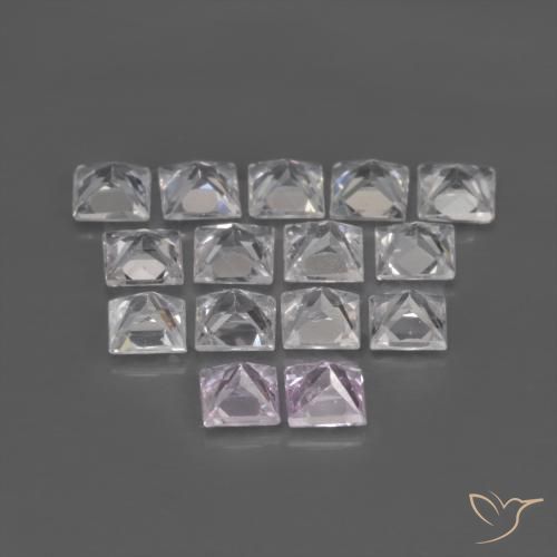 1.89 ct natürliche Weiß Saphir-Edelsteine, Quadrat, VVS-VS