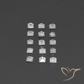 1,54 ct natürliche weißer Saphir-Edelsteine, Quadrat, VVS-VS