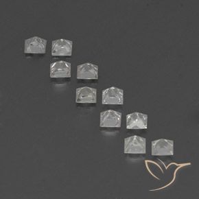 1.28 ct natürliche Weiß Saphir-Edelsteine, Quadrat, VVS-VS
