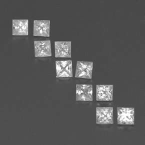  ct natürliche weißer Saphir-Edelsteine, Quadrat, VVS-VS