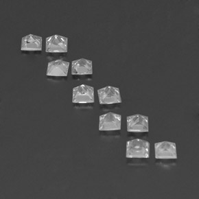 1,35 ct natürliche weißer Saphir-Edelsteine, Quadrat, VVS-VS