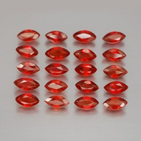 3,41 ct natürliche orangefarbener Saphir-Edelsteine, Marquise, VS-SI